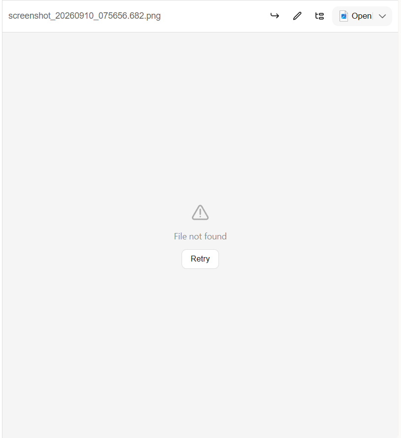 Screenshot gagal di Kimi, file hasil tangkapan layar tidak ditemukan