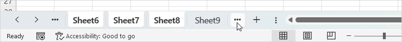 Beberapa tab sheet Excel terpilih sekaligus sebelum dipindahkan ke file lain